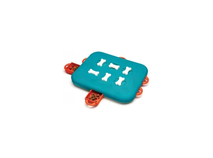 Nina Ottosson Dog Casino Interactive Treat Puzzle Dog Toy, Turquoise - Level 3 (Advanced)