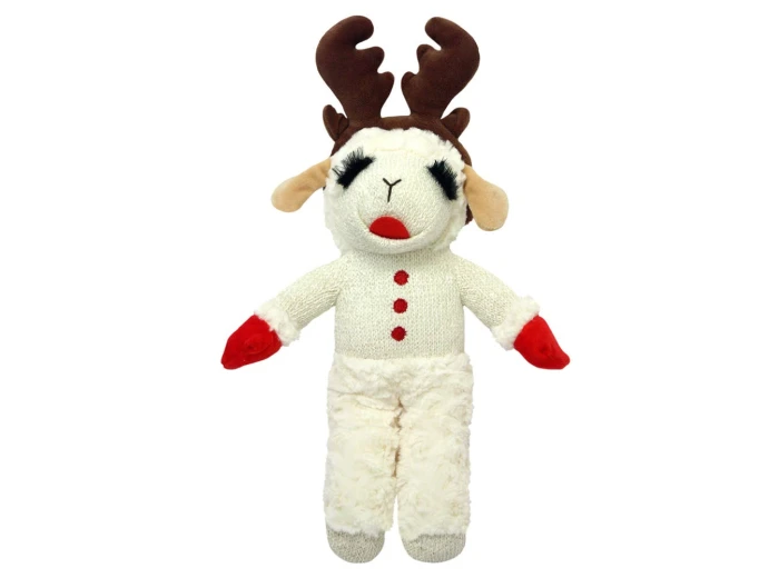 Multipet Lamb Chop Standing w/ Antlers 13 in