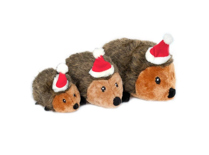 Holiday Hedgehog - Happy Hour Crusherz - Holiday (3-pack) - Christmas Dog ToyDog Toy Extra Large