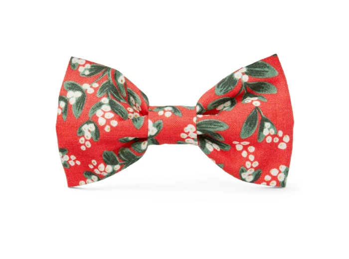 Rifle Paper Co. x TFD Mistletoe Dog Bow Tie Small