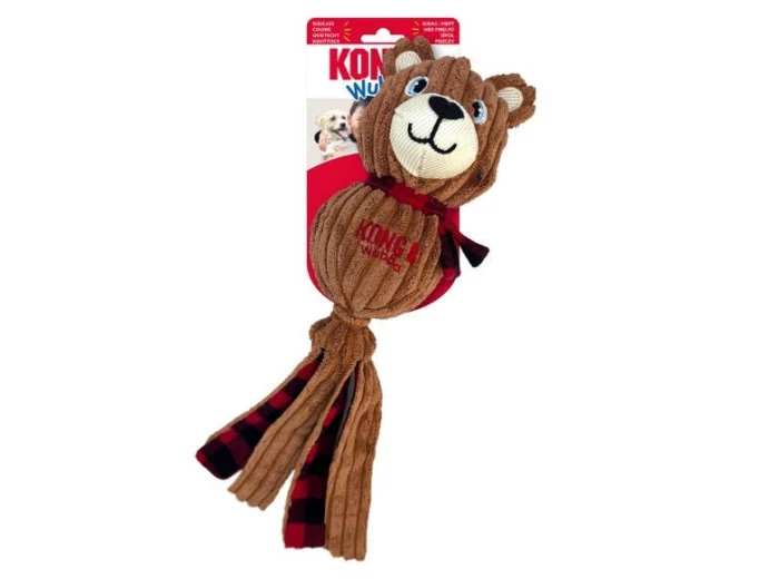 KONG Holiday Wubba™ Corduroy Bear Lg