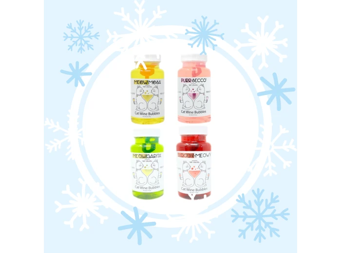 Purrsecco Cat Wine Bubbles Non-Toxic Catnip Bubbles for Cats